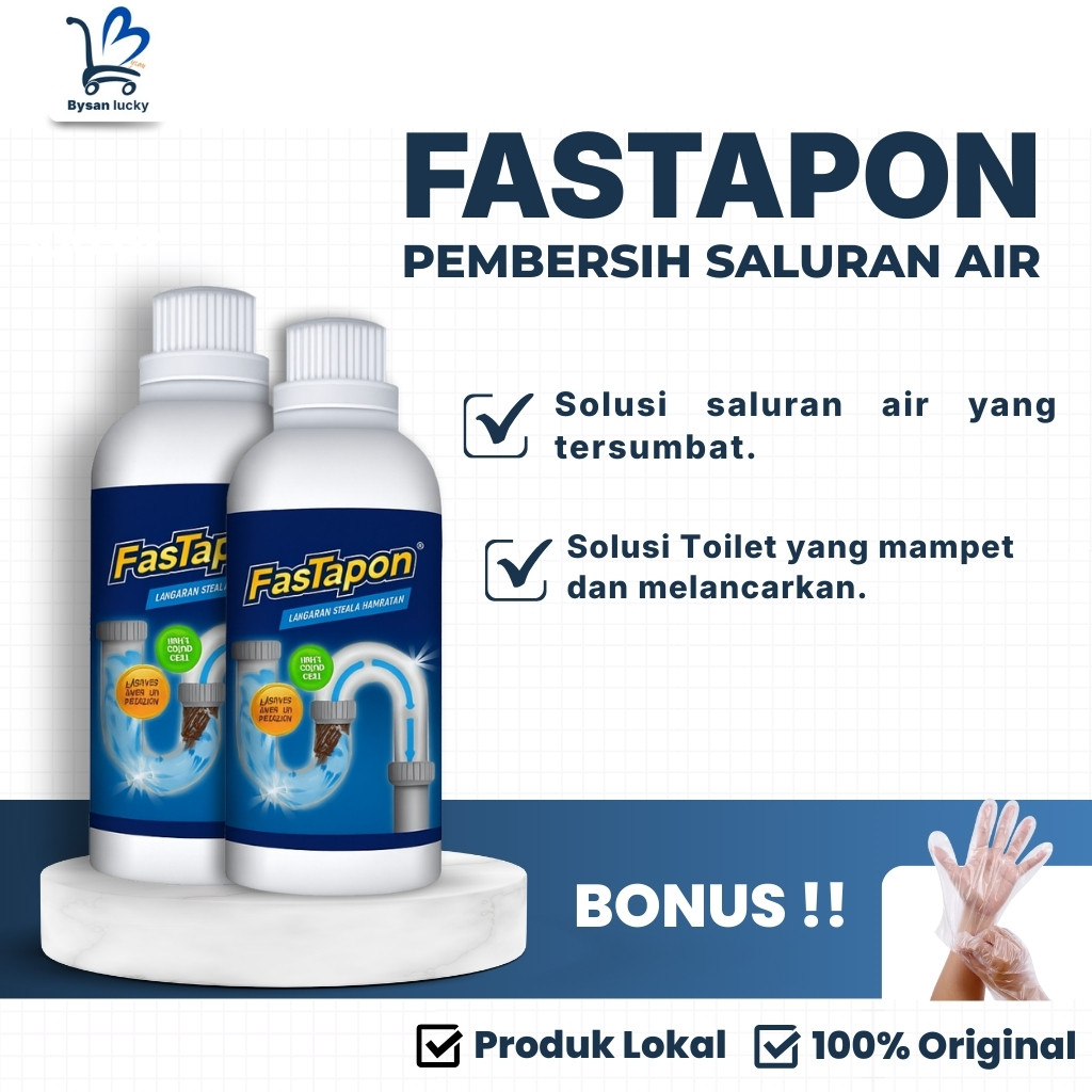 Fastapon Anti Sumbat Wc Cairan Pembersih Anti Sumbat Untuk Wastafel WC Saluran Air Mampet AMPUH COD