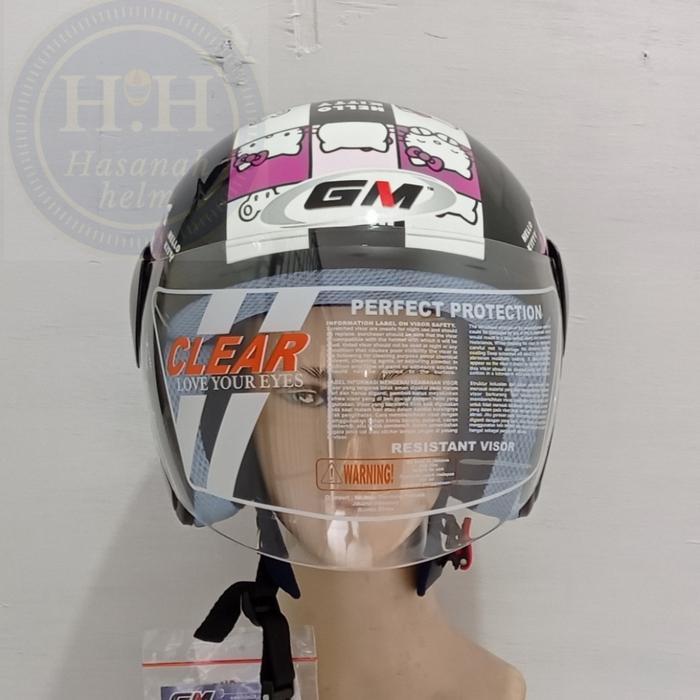 Kaca visor helm gm evolution gm fighter, 100% original NDR & CLEAR - Bening/Clear
