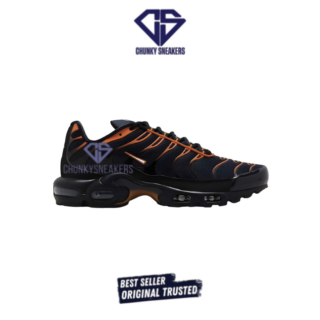 Sepatu  Nike Air Max Plus Tn Black Orange 100% Original BNIB