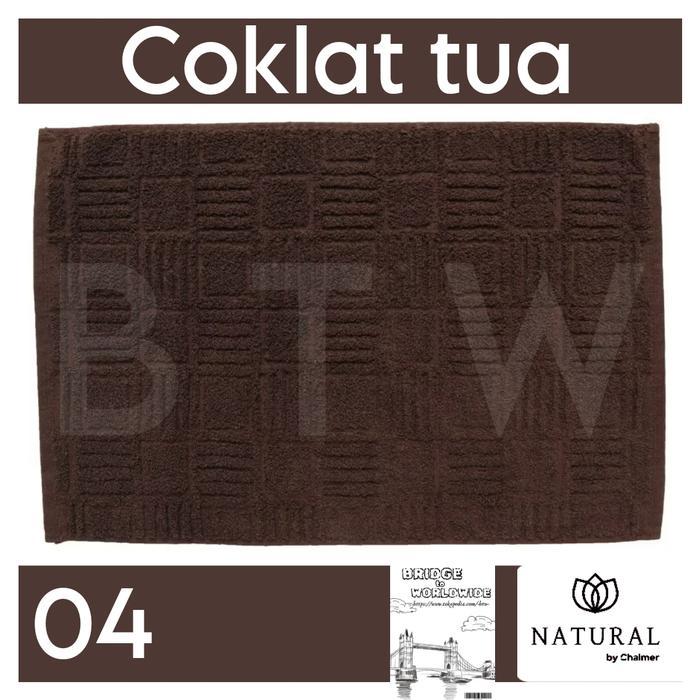 KESET HANDUK NATURAL CHALMER 40x60CM Bahan Tebal Keset Handuk Hotel Natural Chalmer serap air dan ta