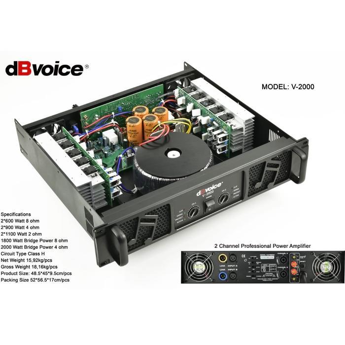 Ampli Power dB Voice V2000 Original Amplifier dBVoice V 2000 Class H