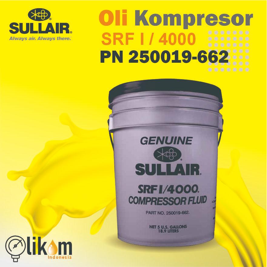 Oil Compressor Sullair SRF I/4000 250019-662 Oli Kompresor Screw Sullair SRF I PN 250019662 4000 jam