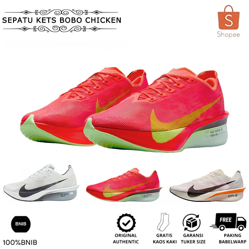 Nike ZoomX Vaporfly Next 4% Sepatu Lari Marathon Balap Jalan Raya Kenyamanan Olahraga Penyerapan Gun