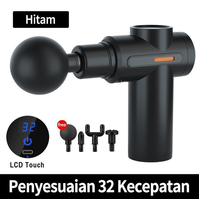 Alat Fasia Mini Multifungsi Alat Pijat Pintar Alat Pijat Listrik Otot 4 in 1 - hitam  Original