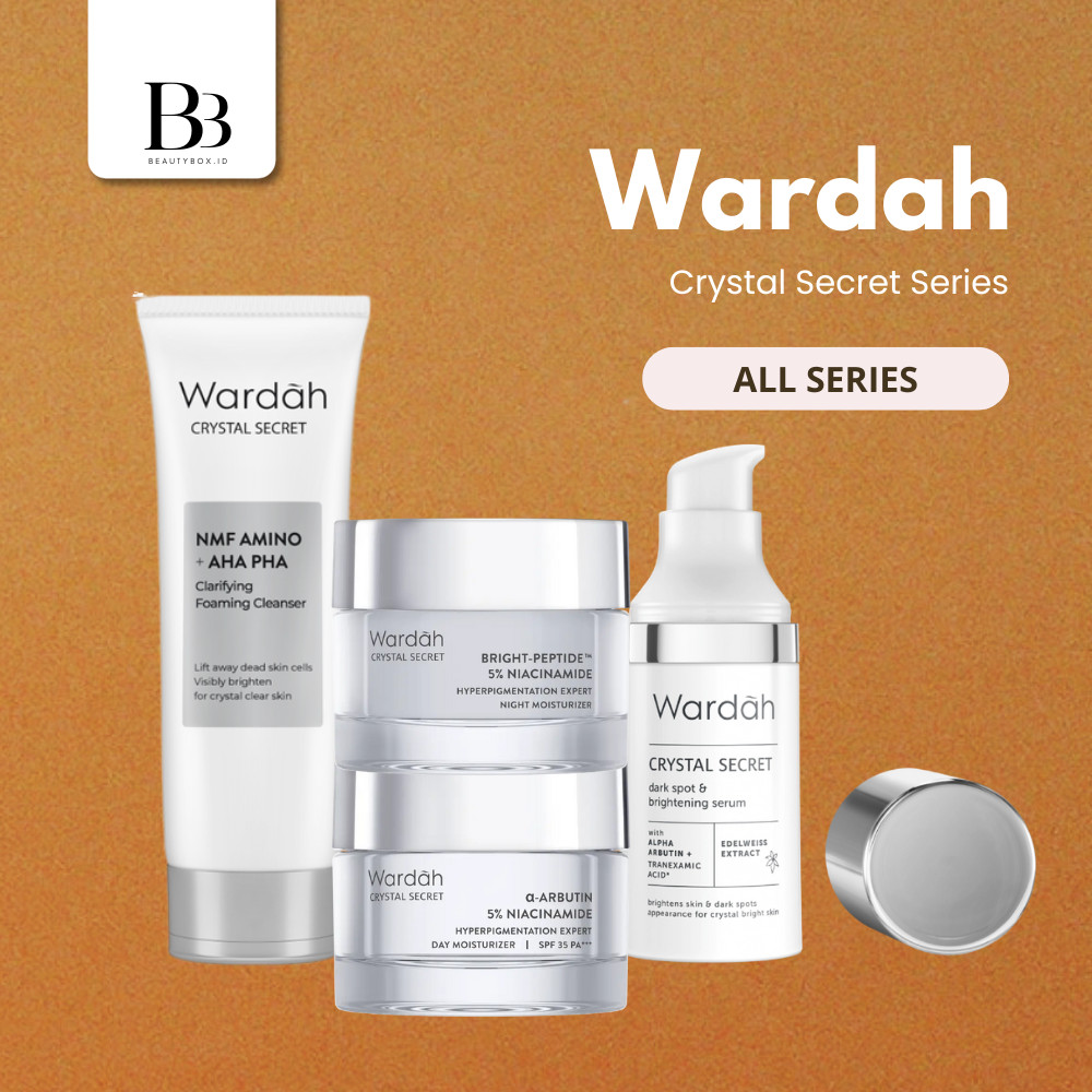 [3 PCS] Paket Wardah Crystal Secret Essential Kit Full Size – Skincare Lengkap untuk Kulit Cerah & G