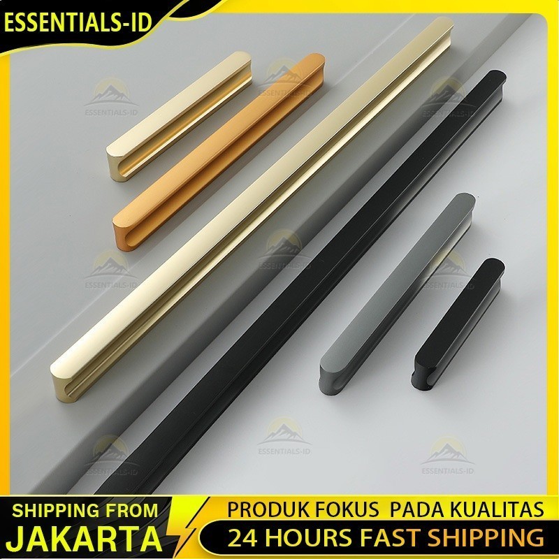 100CM Handle Lemari Minimalis Gagang Pintu Lemari Tarikan Pintu Gold Gagang Lemari