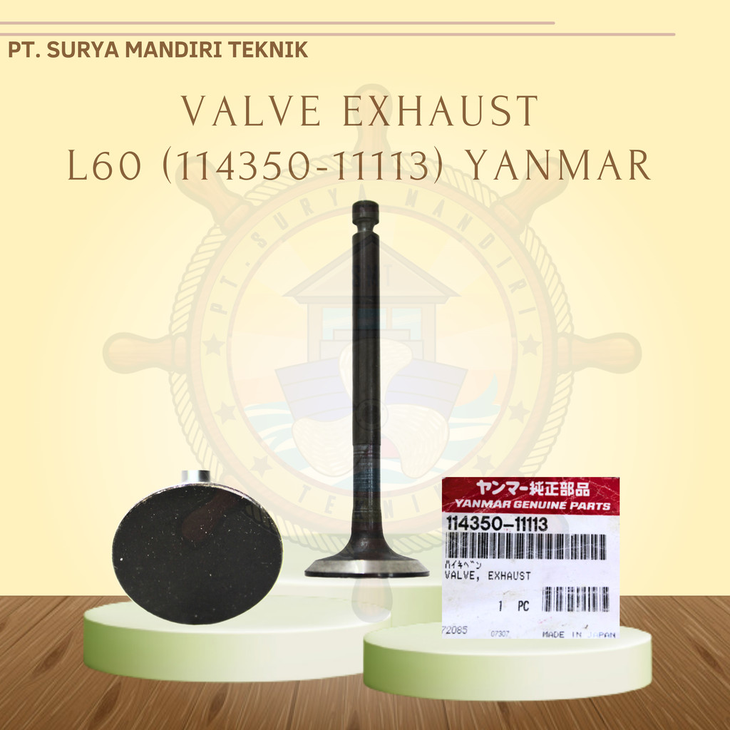 VALVE EXH L60 114350-11113 YANMAR ASLI GENUINE