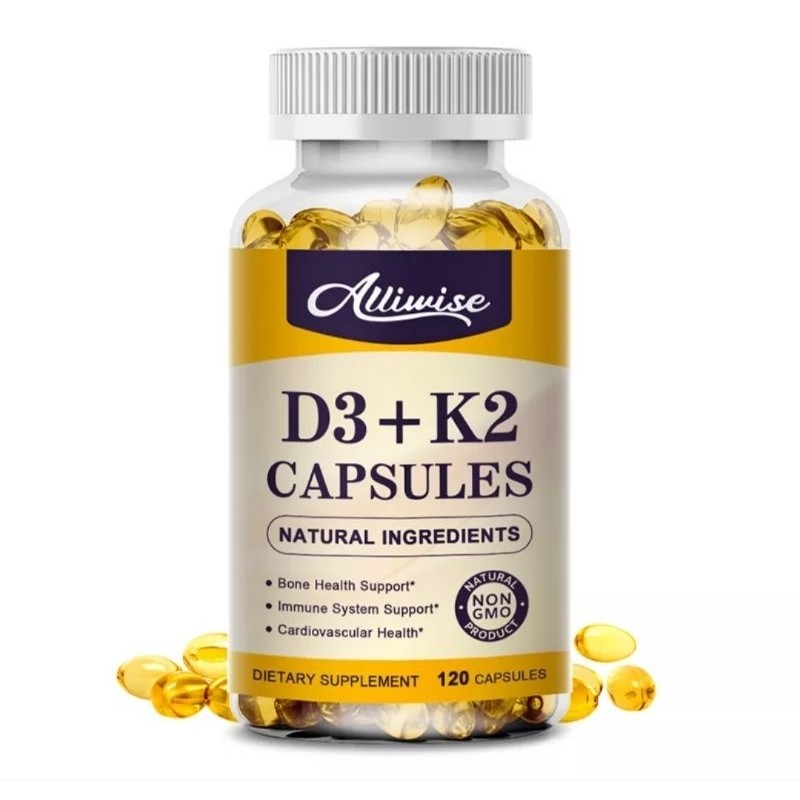 ALLWISE  VITAMIN D3 + K2 5000 IU membantu dan menjaga tahan tubuh lebih sehat