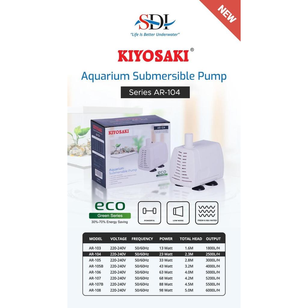 Pompa Air Celup Kolam Ikan Aquarium Aquascape Akuarium AQURA ASP 104A - KY AR 104