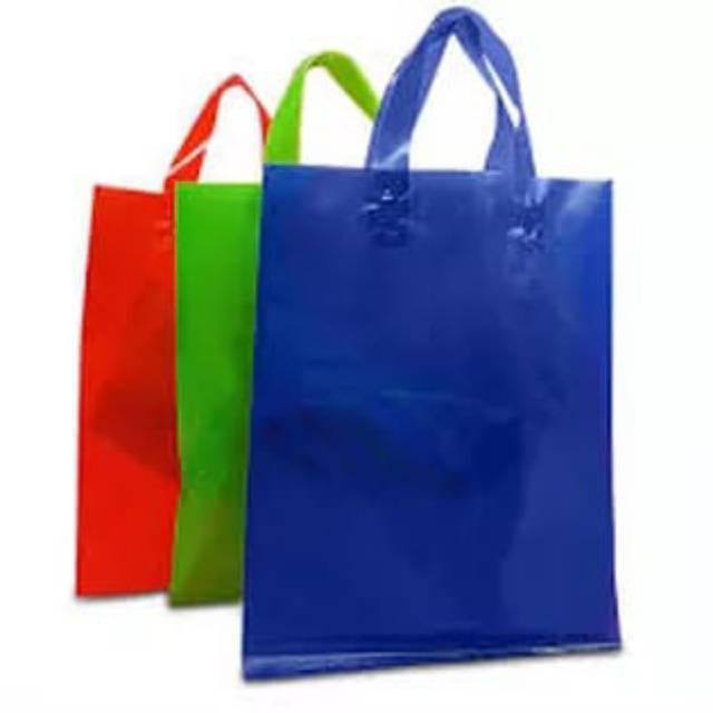 Softhandle Shopping Bag 25X30 isi 25 lembar/Kantong souvenir polos/Kantong plastik Soft handle