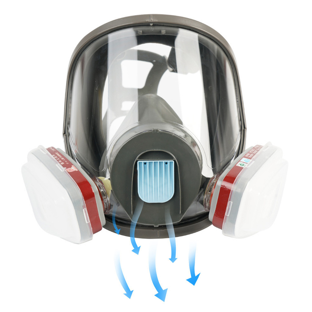 Full Face Respirator Gas Mask Reusable Respirator Mask Full Respirator Face Cover Dust Mask for Pain