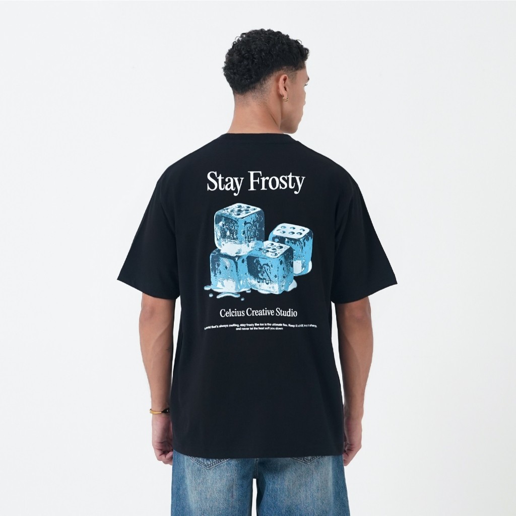 CELCIUS CS Iced T-shirt Oversize LIN001538C Hitam T-shirt Pria