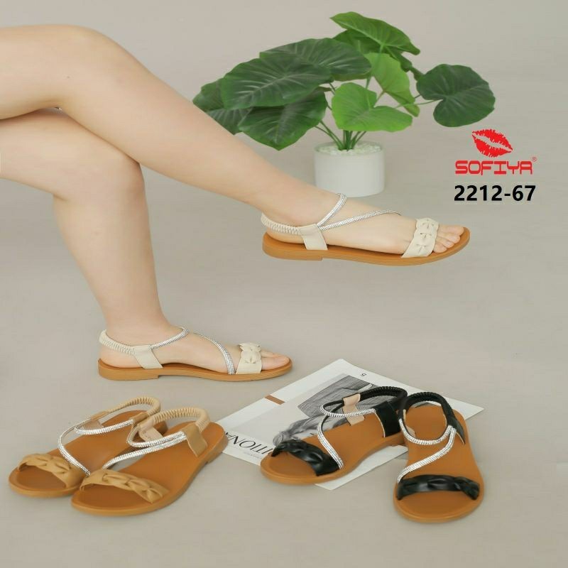 SOFIYA ORI 2212 67 TEPLEK WANITA IMPORT  / TEPLEK TALI BELAKANG / SLOP WANITA