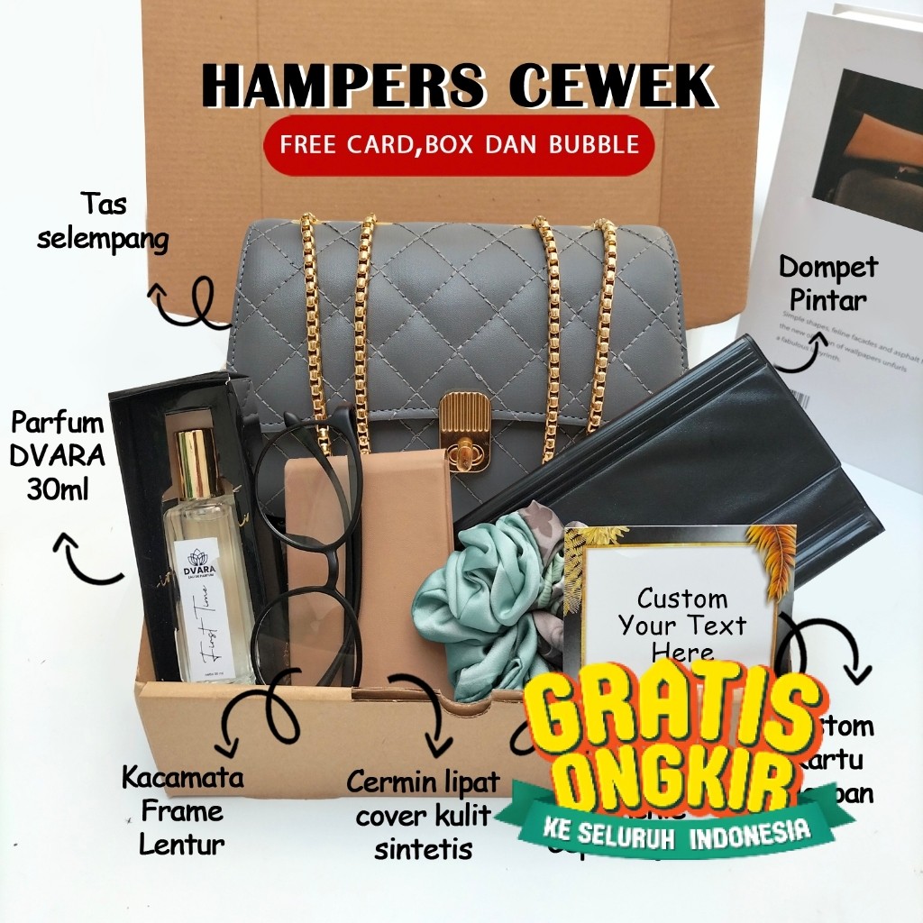 Gift set hampers tas wanita paket hadiah ulang tahun cewek kado ultah birthday anniversary wedding/ 