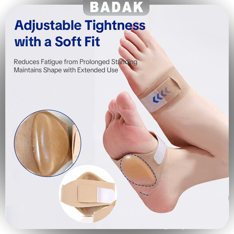 2pcs Silikon Foot Arch Support Insole - Kaki Datar Corrector/Terapi Flat Foot Untuk Alas Sepatu Bebe