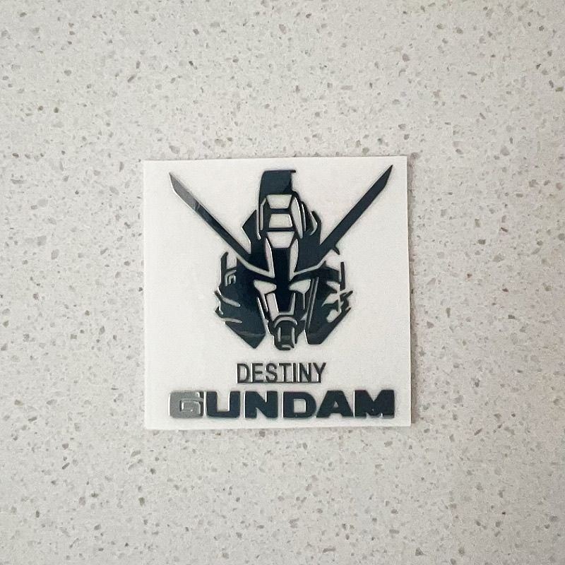 New Gundam Metal Stickers Anime Action Figure Cartoon Waterproof Graffiti Sticker Phone and Laptop C