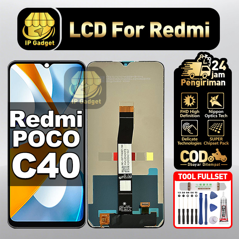 LCD REDMI POCO C40 Fullset LCD HP Touchscreen Layar Sentuh Touch Screen COD