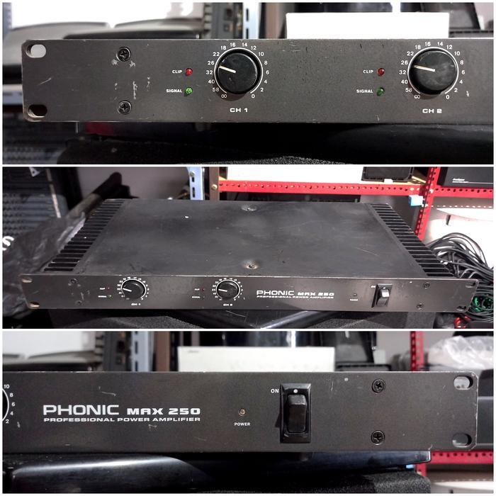 Phonic MAX 250 Stereo Power Amplifier Sound System Impor Bekas
