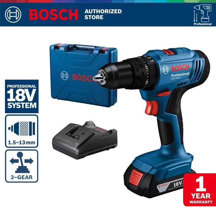 Bosch Cordless Impact Drill / Bor Impact Baterai 18Volt GSB 183-LI - 1 BATERAI
