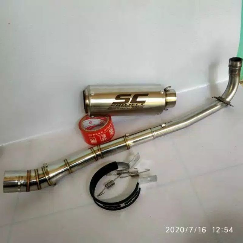 KNALPOT RACING SC PROJECT RACING EXHAUST ALL MOTOR BEBEK, Vega Jupiter Revo karisma Supra grand smas