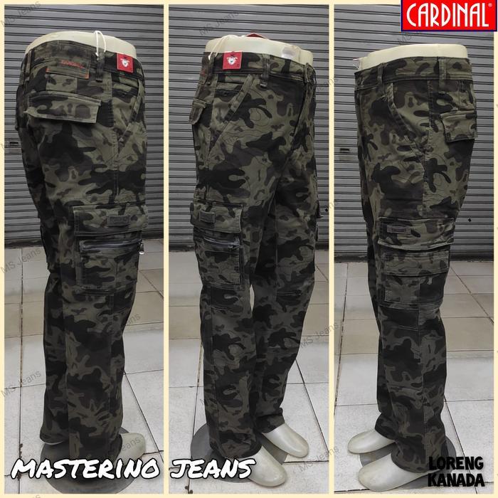 CARDINAL 100% ORIGINAL sz 27-32 CELANA PANJANG CARGO LORENG PRIA - loreng kanada, 27