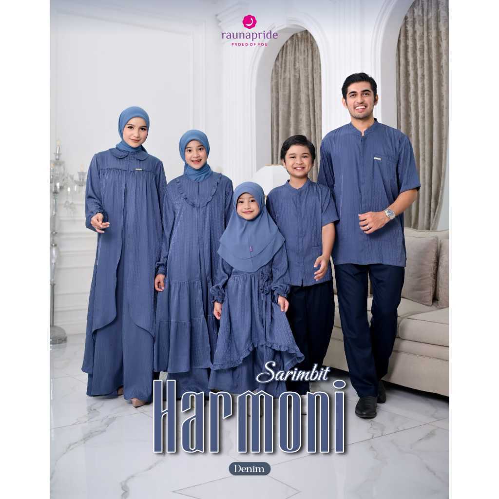 Sarimbit Rauna Harmoni - Denim / Baju Set Couple Keluarga Lebaran By Raunapride