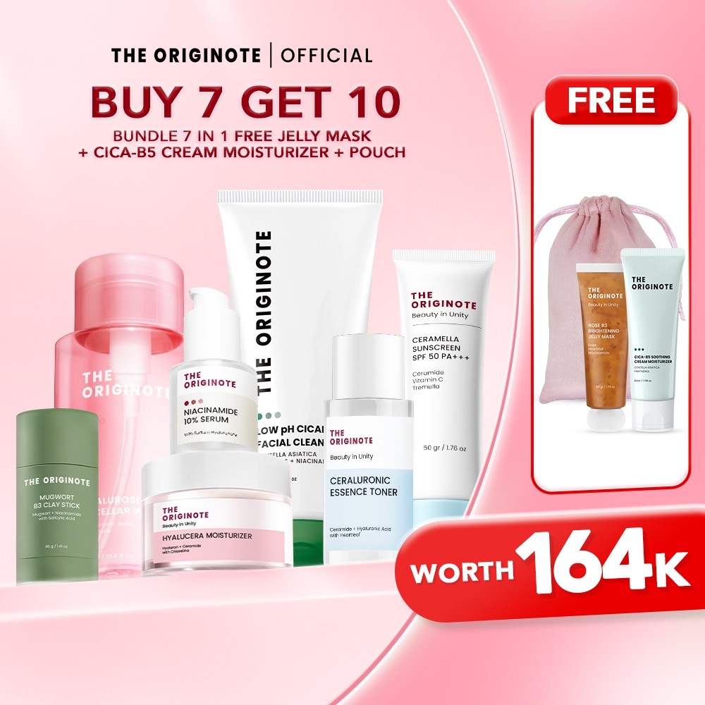 [Beginner Friendly] The Originote 7in1 Bundle Facial Cleanser Toner Serum Moisturizer Sunscreen Mice