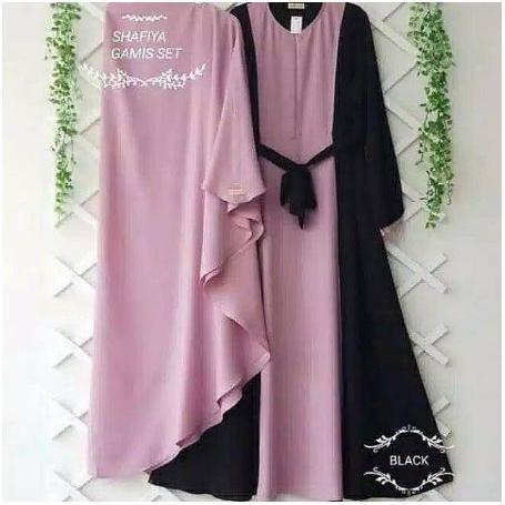 GAMIS SET KHIMAR SHAFIYA - Hitam