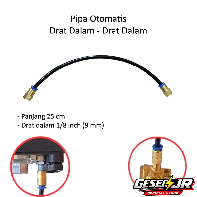 Pipa Otomatis Kompresor Angin Portable Drat Dalam Drat Dalam 1/8 Inch