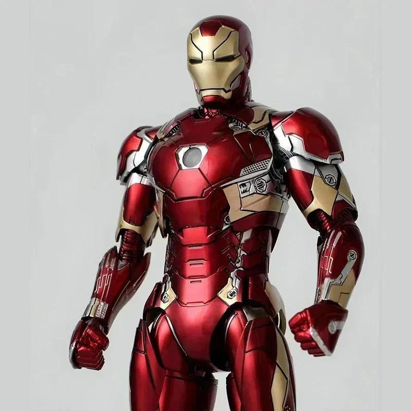 New Genuine Comicave 1/12 Iron Man Marvel Anime Figure Armor Mk46 Joint Action Model Dolls Lighted C
