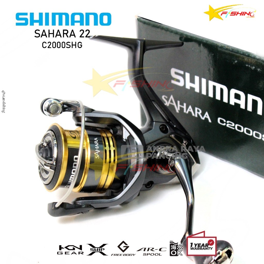 Starsfishing Reel Spinning SHIMANO 22 Sahara Original Garansi Resmi Power Handle Ultralight