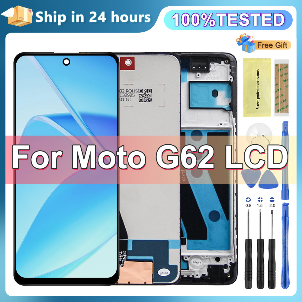 6.5'' Screen For Motorola Moto G62 5G LCD splay Tou Screen Sensor giziter Assembly Replace For Moto 