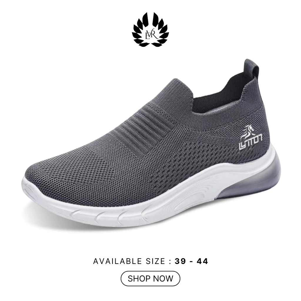 EVR Jungwon Sepatu Rajut Pria Sepatu Pria Tanpa Tali Sepatu Rajut Pria Fashion Kekinian LV0558