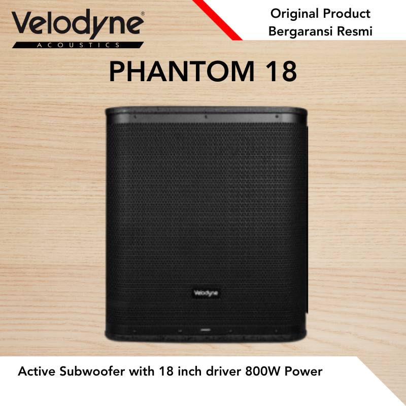 Subwoofer Aktif 18 Inch Velodyne Phantom 18 Inch Sub Aktif Power 800 Watt RMS DSP Preset Bass Boost