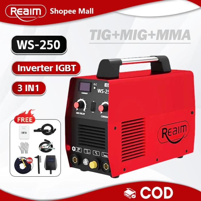 Mesin Las Argon TIG 250 Las Argon Tig 250 Reaim Mesin Las TIG 3 in 1 Travo Las WS 250 Listrik Mesin 