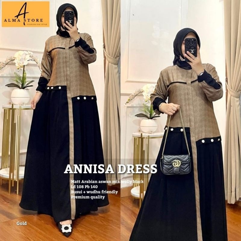 (( READY STOK )) GAMIS TERBARU ANISA DRESS