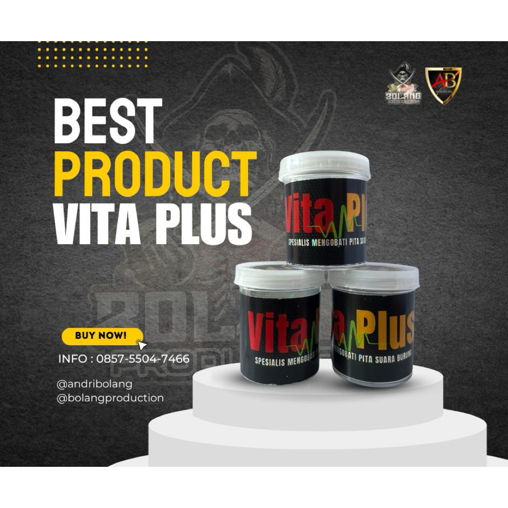 GENAOLSHOP (ORIGINAL) Vita Plus Andri Bolang Production Vitamin Khusus burung berkicau Vitamin Plus 