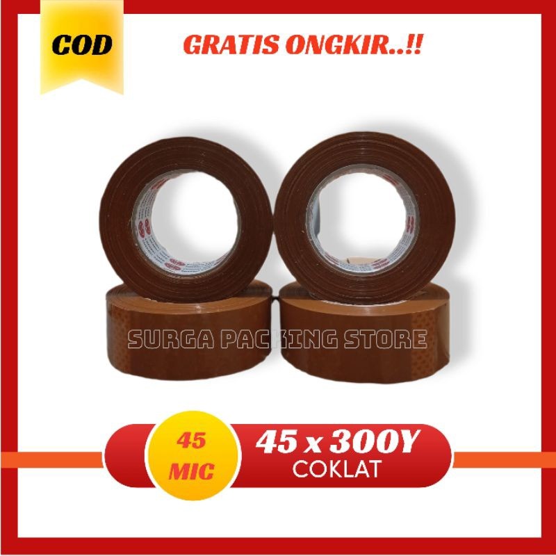 Lakban 45x300yard | Lakban Jumbo 300yard Bening | Lakban Coklat 300yard | Lakban Murah Berkualitas