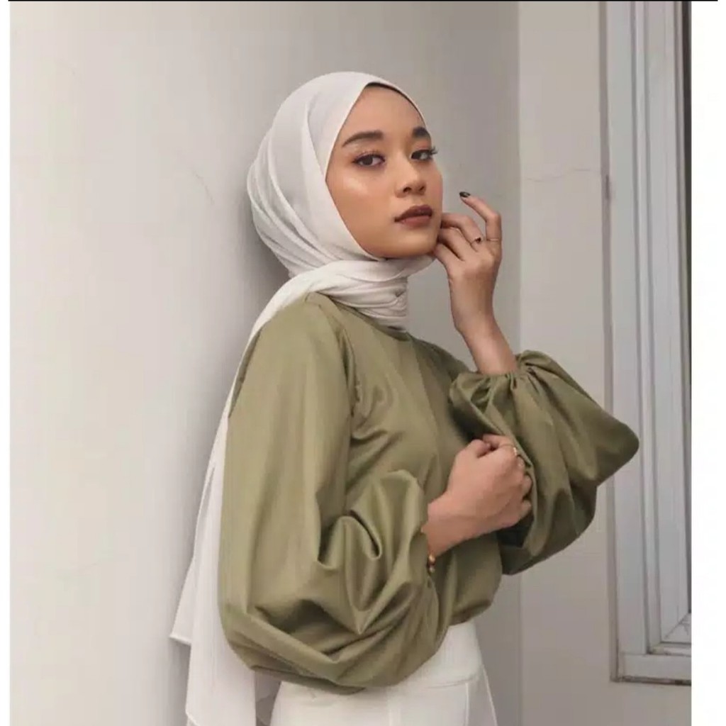 Lune Blouse | Atasan Wanita Lengan Balon Kekinian