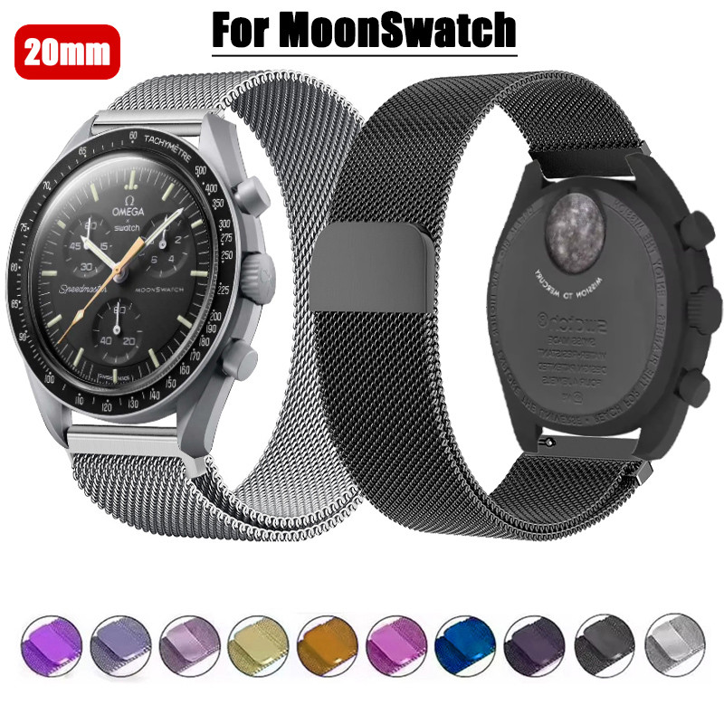 20mm Smart Watch Strap For Omega X Swatch Joint MoonSwatch Stianless Steel Milanese Bracelet For Moo