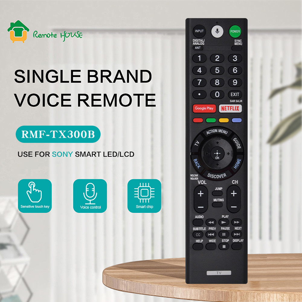 Voice Remote Control RMF-TX300B Replacement For Sony 4K Ultra HD Smart LED TV XBR-43X800E KDL-50W850