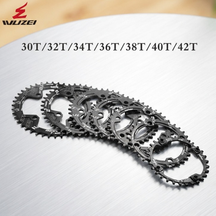 Chainring Wuzei 30T 32T 34T 36T 38T BCD 104 BCD narrow wide untuk single chainring sepeda 104BCD not