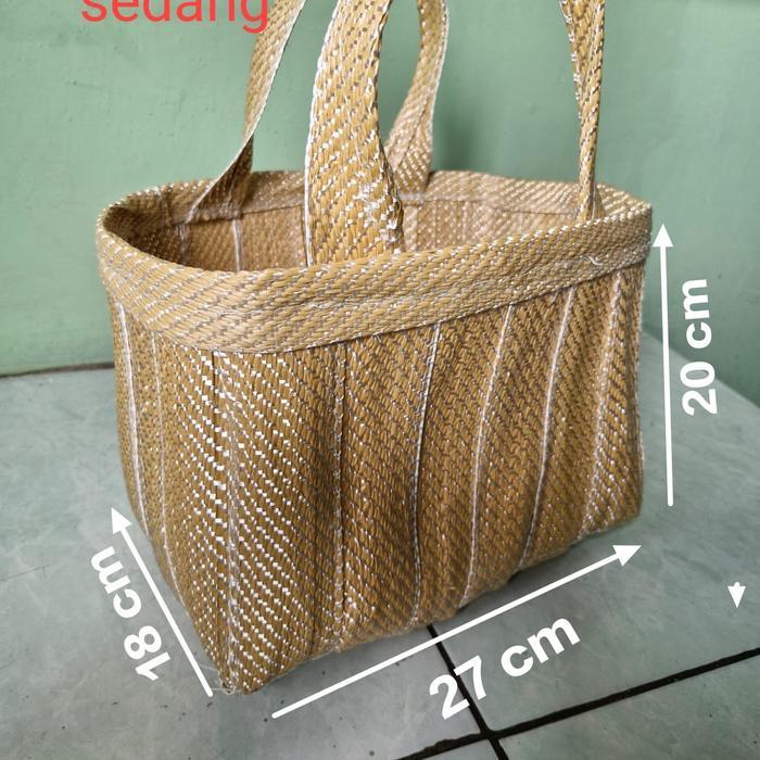 Sahabat Ibu Tas Anyaman Keranjang Belanja Pasar Jumbo Kuat dan Kokoh Tersedia dalam Ukuran Besar dan
