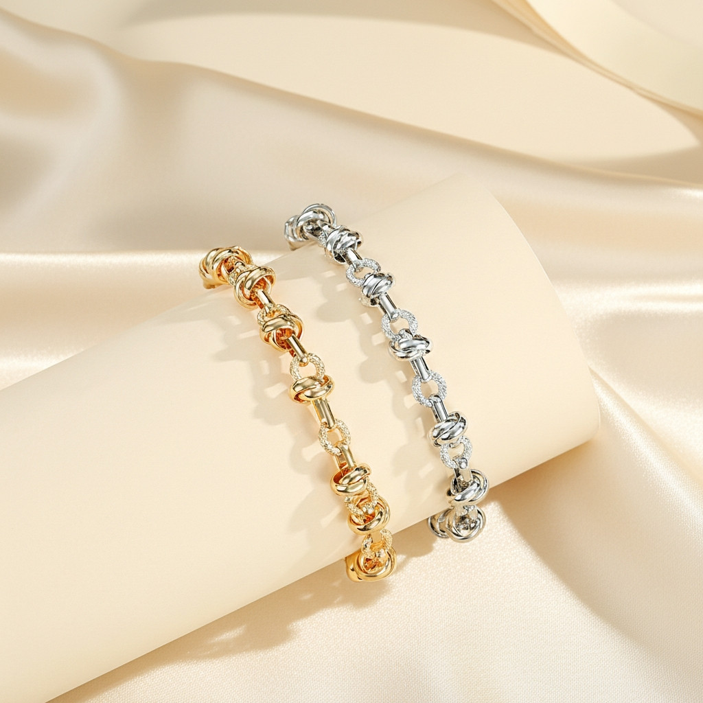 Lanme Jewelry Gelang Vintage Cantik Mewah Untuk Wanita Desain Unik Anti Karat LM703