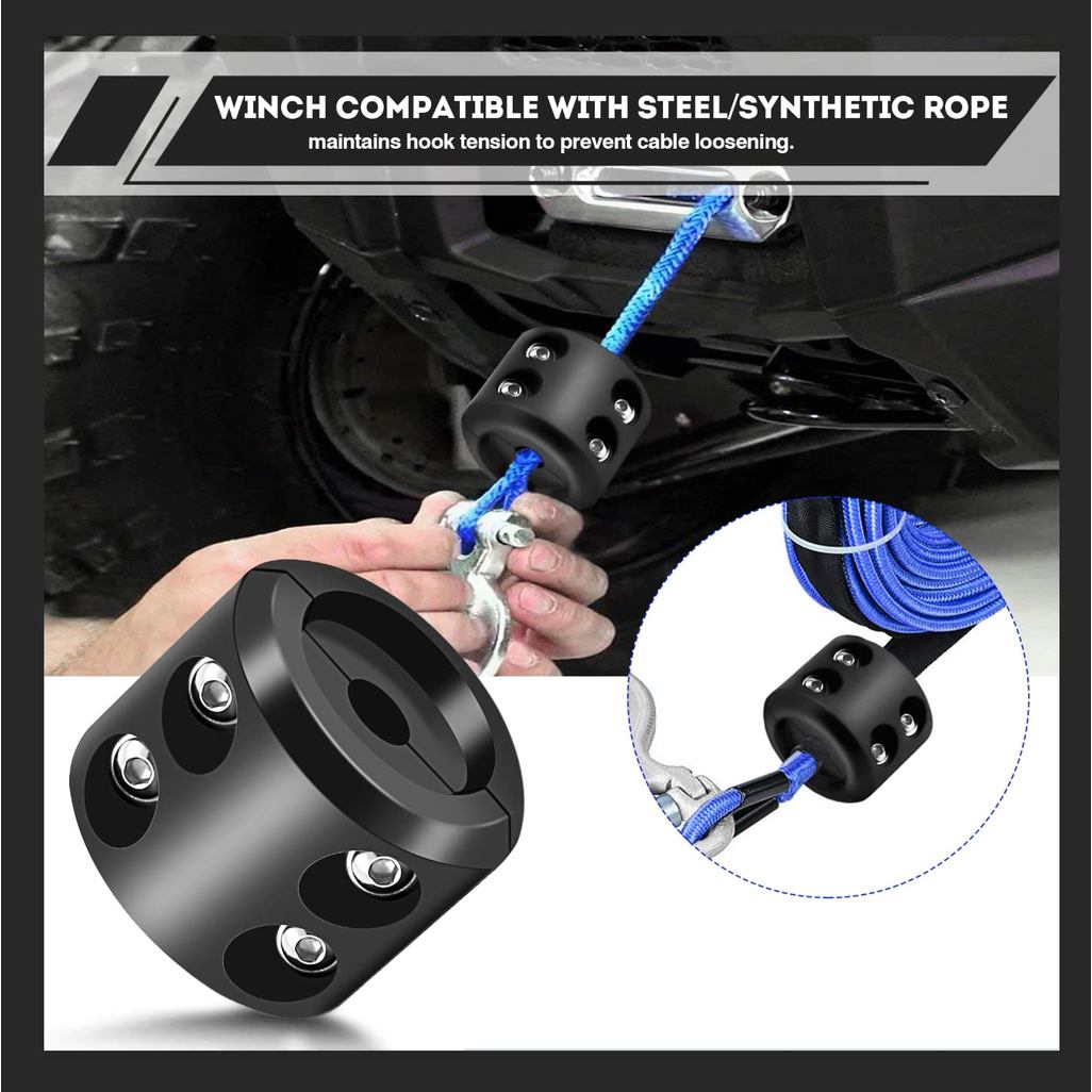Rubber Hook Stopper Winch Cable Line Saver For ATV UTV Winches Universal Winch Cable Hook Stopper Ru