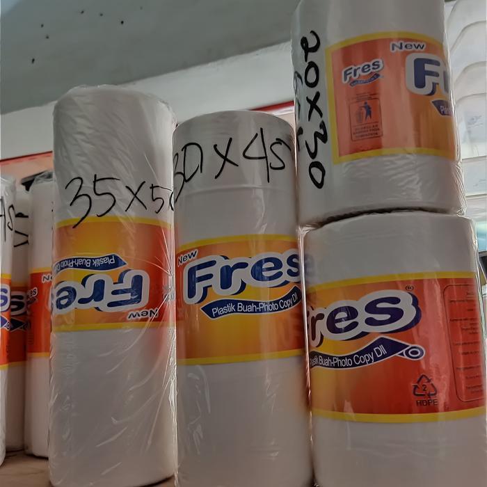 Plastik buah/ fotocopy/plastik Fres bag on roll/ plastik fress - 35 x 50