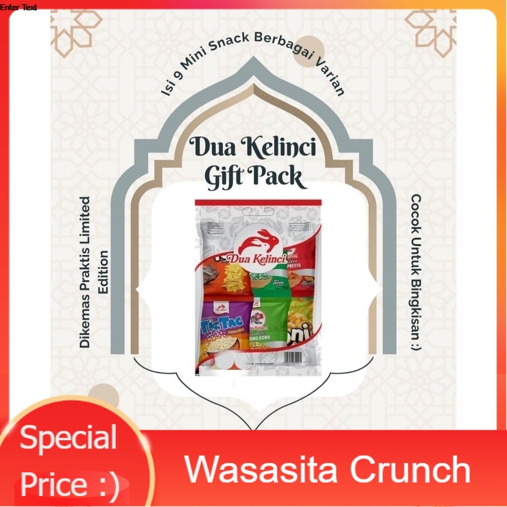 Dua Kelinci Gift Pack / Hampers lebaran isi 9 snack murah meriah / Bingkisan acara khusus