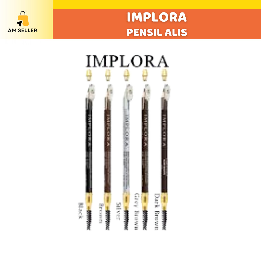 Implora Pensil Alis Original - Pencil Alis Implora 2 In 1 | Pensil Alis Implora