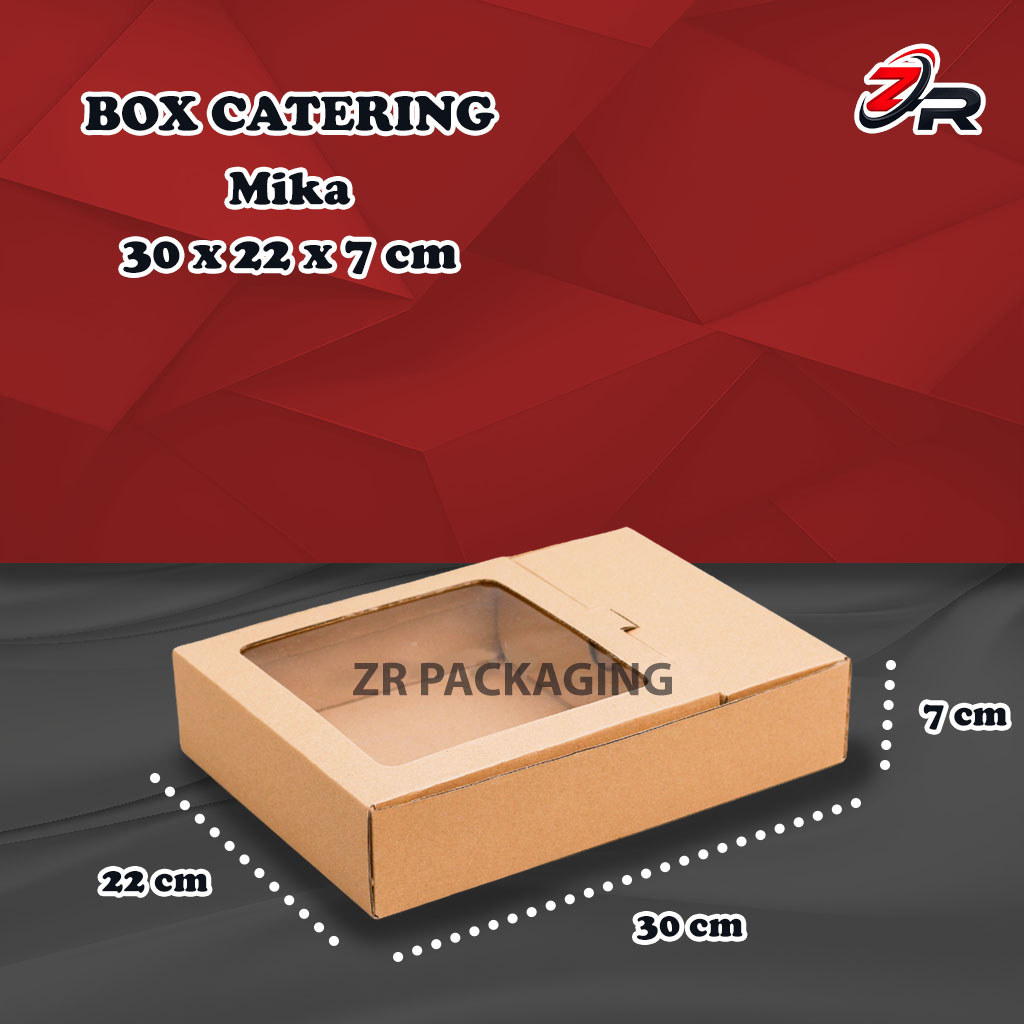 Box Catering Window uk.30x22x6,5/Box CateringSekat/Box Nasi/Box Nasi Mika/Dus Nasi uk. 30x22x6,5