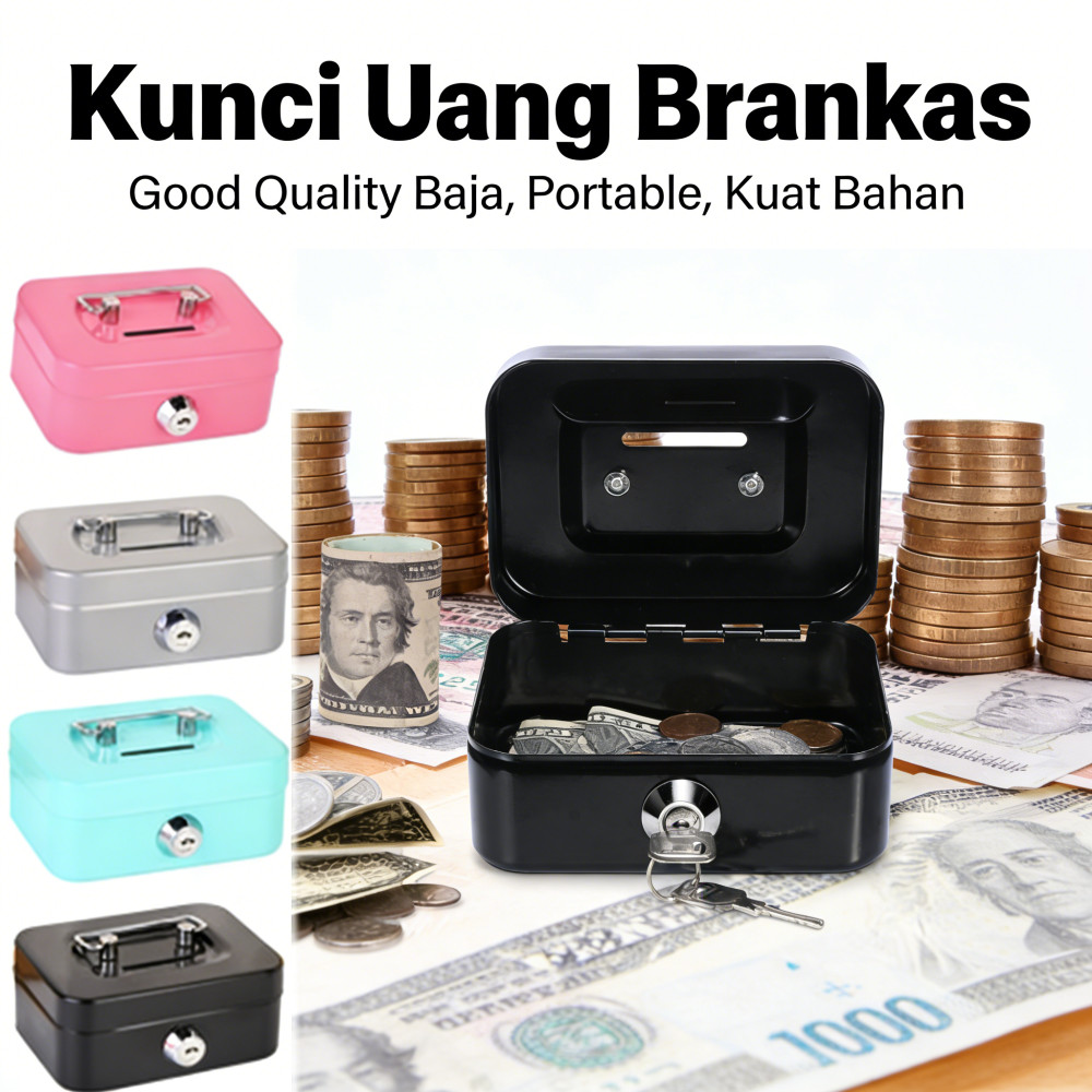 Bahan Baja Kunci Password Box Brangkas Uang Penyimpanan Uang High Quality Portable Money Kunci Kunci